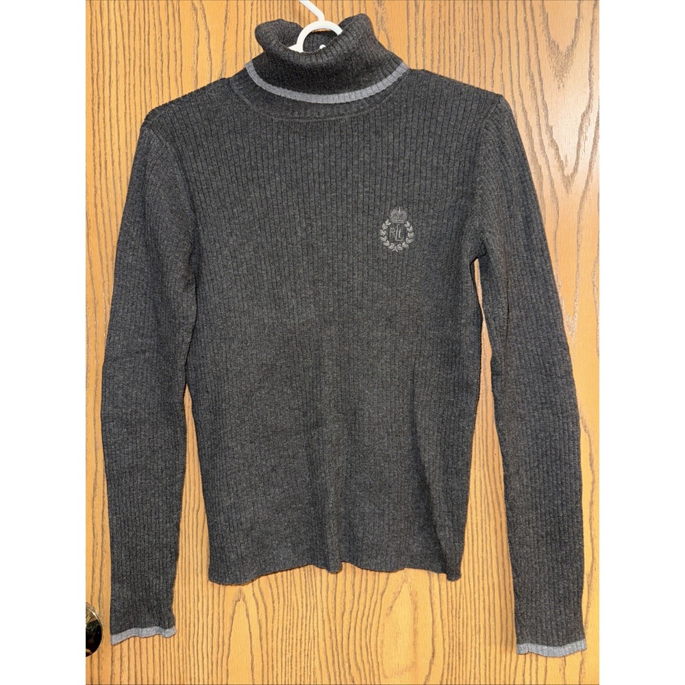 Lauren Ralph Lauren Women's Turtleneck Sweater Gray, Solid, Size S